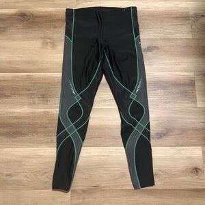 CW-X Stabilyx Joint Support Compression Tights Black Green size L